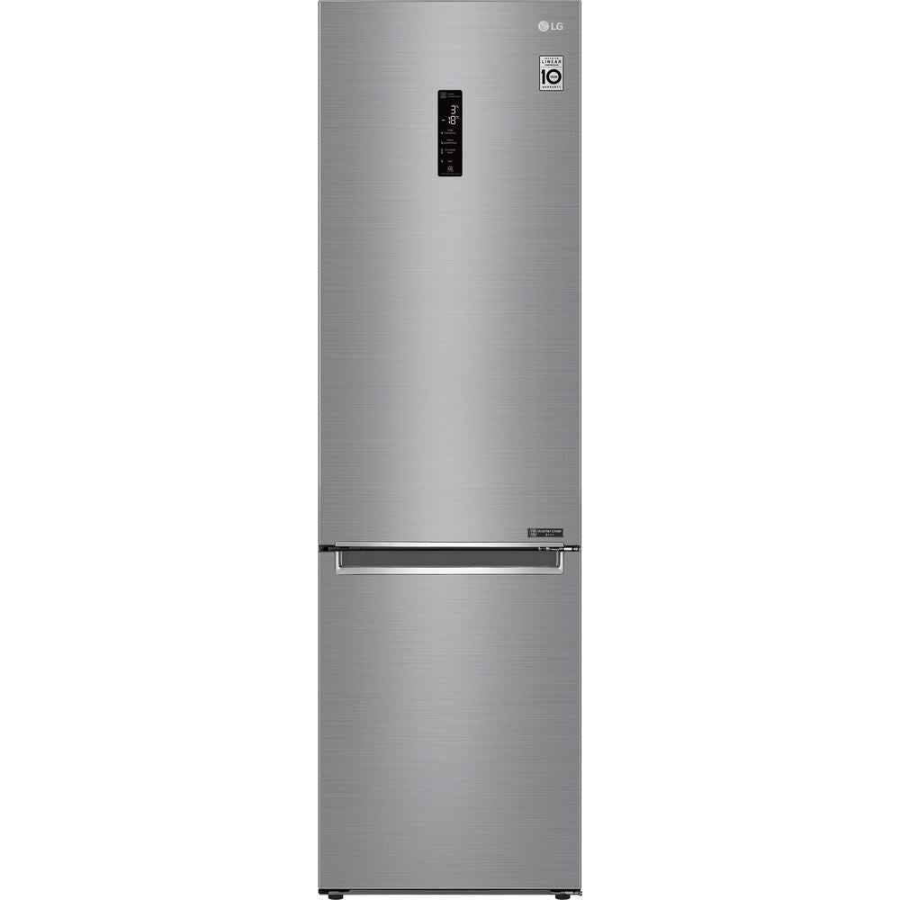 LG Refrigerator GBB62PZFGN Energy efficiency class D, Free standing, Combi, Height 203 cm, No Frost system, Fridge net capacity 233 L, Freezer net capacity 107 L, Display, 35 dB, Silver
