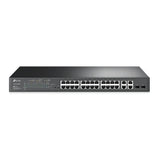 TP-LINK TL-SL2428P Smart Switch 24 PoE+ 10/100Mbps + 4 Gigabit RJ45 + 2 Combo SFP Slots 250W budget Omada SDN