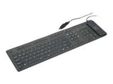 KEYBOARD FLEXIBLE USB/PS2 ENG/BLACK KB-109F-B GEMBIRD