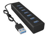 ICYBOX IB-HUB1700-U3 7-port hub with USB Type-A interface and power supply