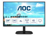 AOC 24B2XH 23.8inch IPS FHD 1920x1080 16:9 250cd/m2 1000:1 7ms HDMI1.4 and VGA inputs Lowblue Mode VESA Compatible