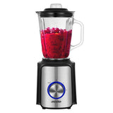 Mesko Blender MS 4080 Table, 600 W, Jar material Glass, Jar capacity 1.5 L, Ice crushing, Black/Silver