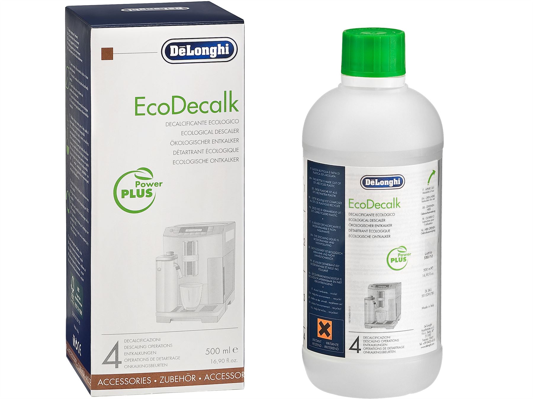 Delonghi 500 ml, EcoDecalk, For automatic coffee makers & espresso coffee makers