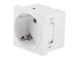 LANBERG AC 45x45 socket 230V single SCHUKO adapter white