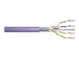 DIGITUS CAT 6 F-UTP installation cable raw length 305m drum AWG 23/1 LSZH-1 simplex color purple