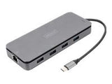 DIGITUS 11 in 1 USB-C Docking Station & SSD Enclosure 4xUSB 3.0 VGA HDMI RJ45 M.2 SSD