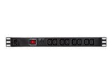 LOGILINK PDU8A02 19 colių maitinimo blokas, 8 kontaktų, C13, su apsauga nuo viršįtampių ir jungikliu