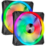 CORSAIR iCUE QL140 RGB 140mm PWM Dual Fan Kit with Lighting Node CORE