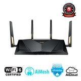 Wireless Router|ASUS|Wireless Router|6000 Mbps|IEEE 802.11n|IEEE 802.11ac|IEEE 802.11ax|USB|1 WAN|8x10/100/1000M|Number of antennas 4|RT-AX88U