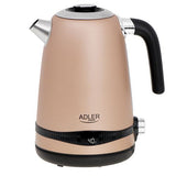 Adler Kettle AD 1295	 Electric, 2200 W, 1.7 L, Stainless steel, 360ï¿½ rotational base, Golden