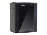 NETRACK 019-150-645-022 wall/hanging cabinet 19 15U/450 mm glass door black remov. side pan.
