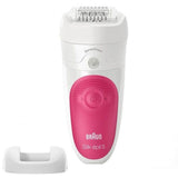 Braun Epilator Silk-Ã©pil 5 SE5500 Operating time (max) 30 min, Number of power levels 1, Wet & Dry, White/Pink