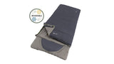 Outwell Contour Lux Deep Blue L, Sleeping Bag - Left Zipper, 220 x 85 cm, YKK 2-way L-shape open-end with auto lock, Deep Blue