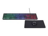 GEMBIRD 3-in-1 backlight desktop set black US layout