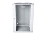 DIGITUS DN-WD19 18U/600 Wallmount double section Cabinet 19 18U 901/600/600 glass grey mounted