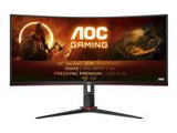 AOC CU34G2/BK 34 colių 1500 mm išlenktas monitorius, 3440x1440, „FreeSync“, WLED, HDMI/DP/USB 3.0