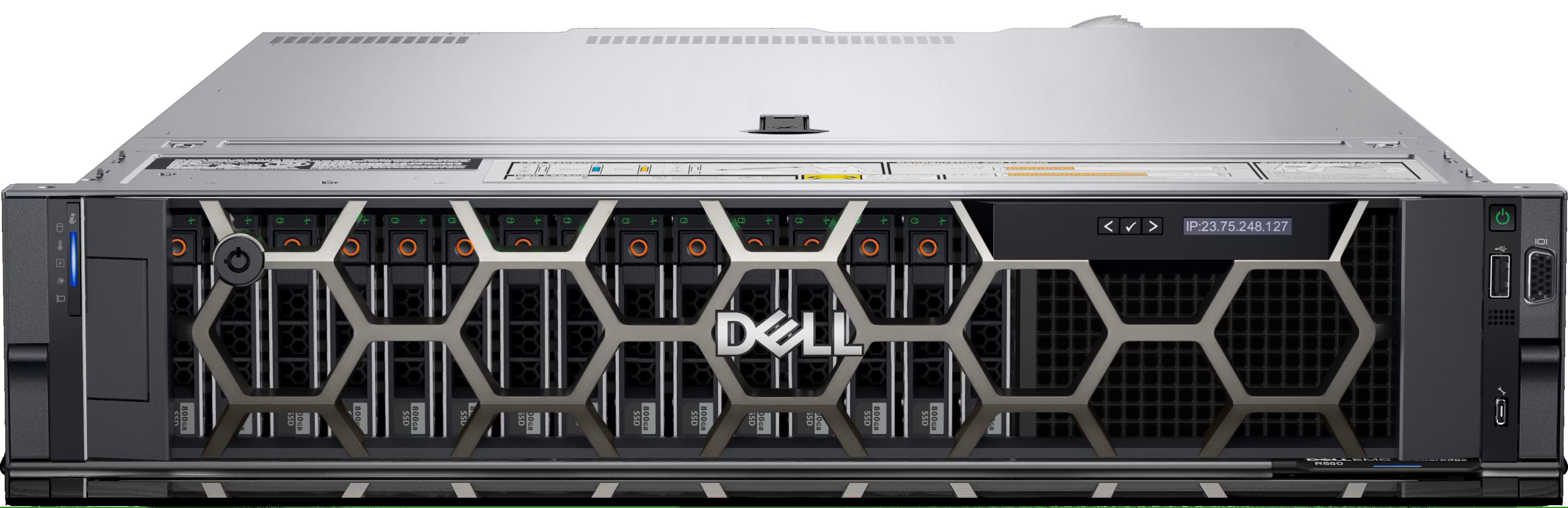 Dell Server PowerEdge R550 Silver 2x4314/No RAM/No HDD/8x3.5"Chassis/PERC H745/iDRAC9 Ent/2x700W PSU/No OS/3Y Basic NBD Warranty