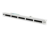 DIGITUS CAT 3 ISDN Patch Panel unshielded 25-port RJ45 8P4C LSA 1U rack mount color grey RAL 7035