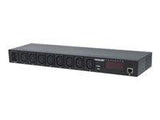 INTELLINET 19inch Intelligent PDU 8-Port 19inch Rackmountable Monitors Power Temperature and Humidity