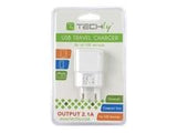 TECHLY 022373 „Techly Slim“ USB įkroviklis 5 V 2,1 A, baltas
