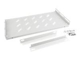 LANBERG 19 Zoll fester Fachboden mit Winkelleiste 1 HE/496 x 280 mm max. Belastbarkeit bis 120 kg grau