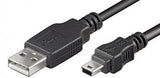 Logilink USB MINI-B 5-pin 180 Cert 1.8m Mini-USB B, USB A, 1.8 m, Black