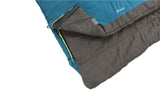 Outwell Celebration Lux Double, Sleeping Bag, 225 x 140 cm,  2 way open - auto lock, L-shape, Blue