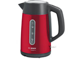 Bosch Kettle DesignLine TWK4P434 Electric, 2400 W, 1.7 L, Stainless steel, 360ï¿½ rotational base, Red/Black