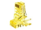 NETRACK 105-50YGM GoldMax 50u plug RJ45 8p8c UTP stranded cat. 5e 100 pcs. yellow