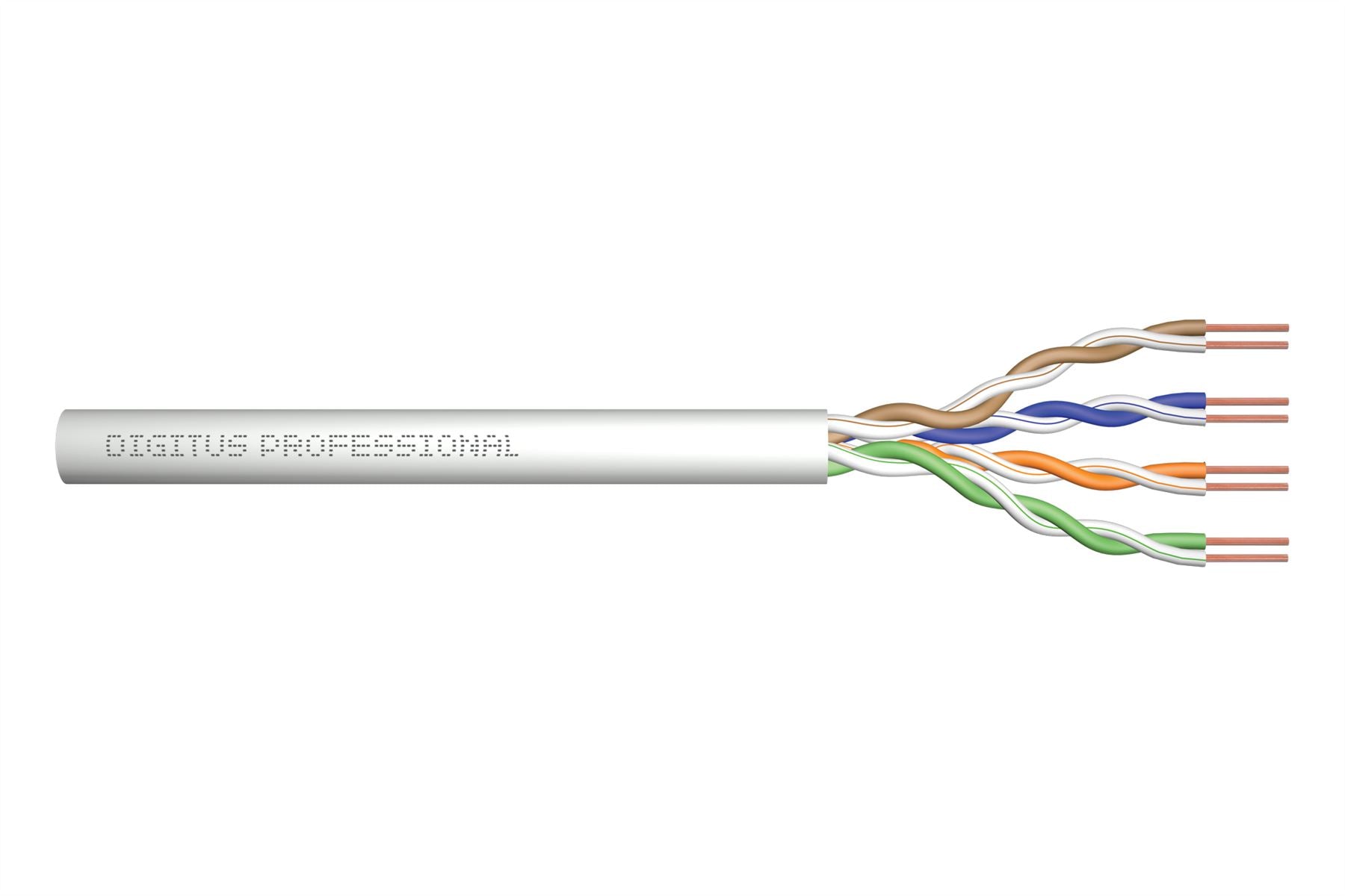 Digitus Installation Cable CAT 6 U-UTP, 250 MHz Eca, AWG 23/1, 305 m, Drum