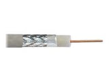 DIGITUS Coaxial cable RG-6 75 Ohm shielded foil + braid 77 percent Eca PVC 100m white reel