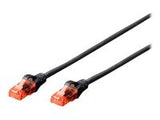 DIGITUS DK-1612-030/BL DIGITUS Premium CAT 6 UTP patch cable, Length 3,0m, Color black