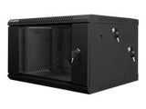 LANBERG WF02-6606-10B wall-mounted double section rack 19inch flat pack 6U/600x600mm black