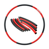 PROIRON Fitness Hula Hoop 1.8 kg, Black/Red, 73 - 98 cm wide, 8 sections