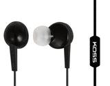 Koss Headphones KEB6iK Wired, In-ear, Microphone, 3.5 mm, Black