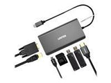 UNITEK D1019A Unitek HUB 8w1 USB3.1 Typ-C With Power Delivery 100W, D1019A