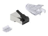 DELOCK RJ45 Modular Plug with robust latch Cat.6 and bend protection boots 50 pcs set
