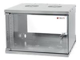 TECHLYPRO 022229 TechlyPro Wallmount cabinet ECO 19 6U/450 mm glass door assembled grey
