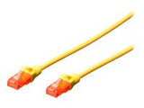 DIGITUS CAT 6 U-UTP patch cable PVC AWG 26/7 length 0.5m color yellow