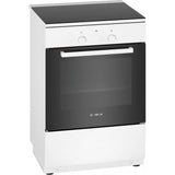 Bosch Cooker HLL090020U Integrated timer, Hob type Induction, Oven type Electric, White, Width 60 cm, Electronic ignition, Grilling, Digital, 66 L, Depth 60 cm