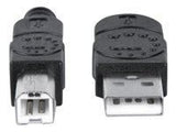 MANHATTAN USB 2.0 Device Cable 5m black USB 2.0, Type-A Male / Type-B Male 15ft.