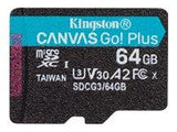 KINGSTON 64GB microSDXC Canvas Go Plus 170R A2 U3 V30 atminties kortelė be ADP