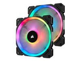 CORSAIR Fan LL140 RGB 140mm Dual Light Loop RGB LED PWM Fan 2 pack with Lighting Node Pro