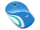 LOGITECH Mouse Wireless M187 Mini Mouse Blue - Tiny unifying nano receiver - Muis Blauw Draadloos