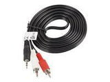 LANBERG CA-MJRC-10CC-0020-BK Lanberg stereo audio cable Mini Jack 3,5mm (M)->2x RCA Cinch 2m