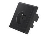 LANBERG AC-WS01-USB2-E-B AC Wall Socket French with 2 Port USB 2,1A Charger, Black