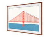 SAMSUNG Frame 65 Brick Red Beveled 2021 45 degree cut on inside