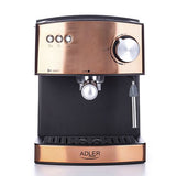 Adler Espresso coffee machine  AD 4404cr Pump pressure 15 bar, Built-in milk frother, Semi-automatic, 850 W, Cooper/ black