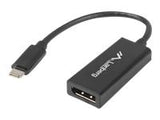 LANBERG AD-UC-DP-01 Lanberg USB TYPE-C Adapter (M) -Displayport (F) 15cm Schwarz