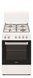 Simfer Cooker 5405SERBB	 Hob type Gas, Oven type Electric, White, Width 50 cm, Electronic ignition, 43 L, Depth 60 cm